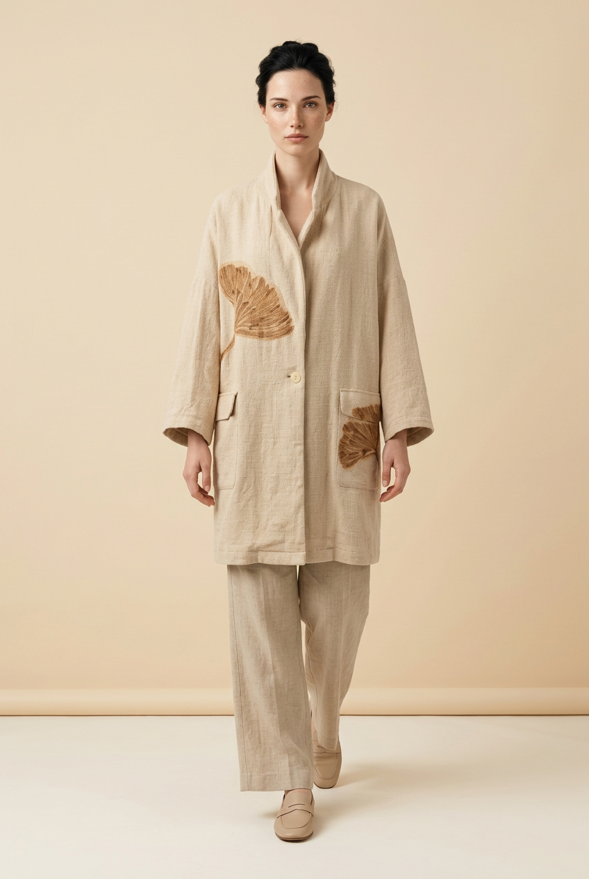 Linen jacket “Ginkgo”